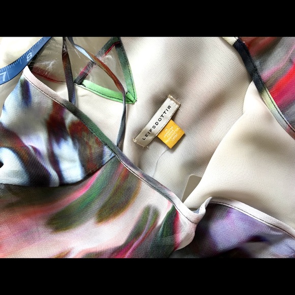 Anthropologie Leifsdottier colorful blouse size 4 - Picture 7 of 8